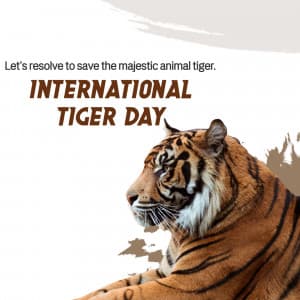 International Tiger Day whatsapp status poster