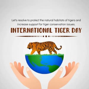 International Tiger Day Facebook Poster