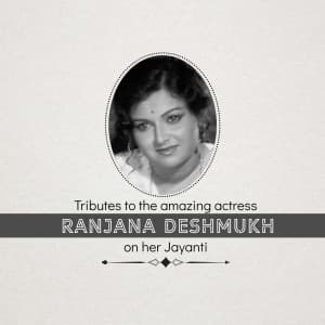 Ranjana Deshmukh Ji Jayanti marketing flyer