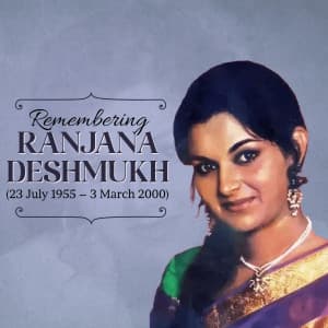 Ranjana Deshmukh Ji Jayanti whatsapp status poster