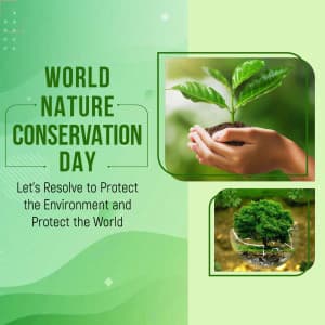 Nature Conservation Day whatsapp status poster