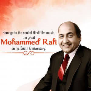 Mohammed Rafi Punyatithi marketing poster