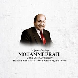 Mohammed Rafi Punyatithi graphic