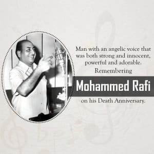 Mohammed Rafi Punyatithi creative image