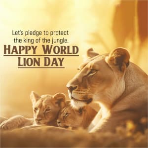 World Lion Day poster