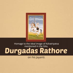 Durgadas Rathore Jayanti marketing flyer