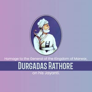 Durgadas Rathore Jayanti graphic