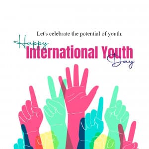 International Youth Day whatsapp status poster