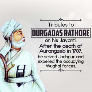 Durgadas Rathore Jayanti Facebook Poster