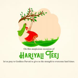 Hariyali Teej creative image