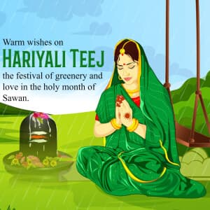 Hariyali Teej Facebook Poster