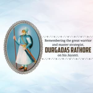 Durgadas Rathore Jayanti poster Maker