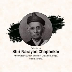Narayan Chaphekar Jayanti creative image