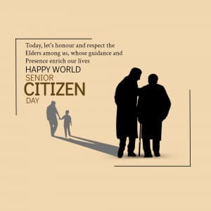 World Senior Citizen’s Day whatsapp status poster