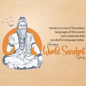 World Sanskrit Day poster Maker