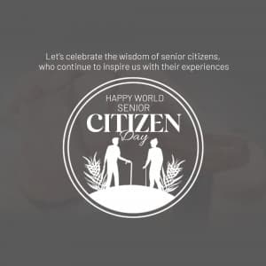 World Senior Citizen’s Day Facebook Poster