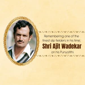 Ajit Laxman Wadekar Ji Punyatithi poster Maker