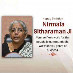 Nirmala Sitharaman Birthday graphic