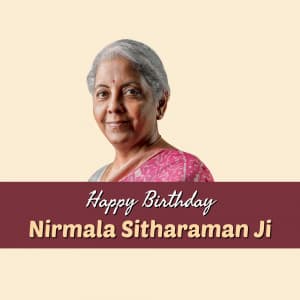 Nirmala Sitharaman Birthday poster Maker