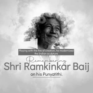 Ramkinkar Baij Punyatithi graphic