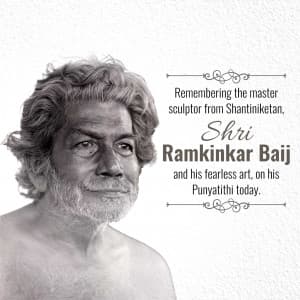 Ramkinkar Baij Punyatithi creative image