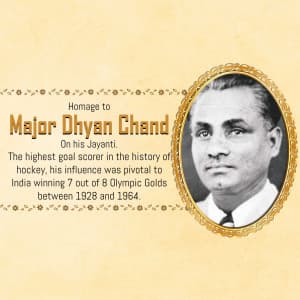 Major Dhyan Chand Jayanti event advertisement