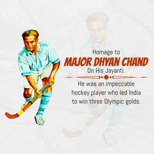 Major Dhyan Chand Jayanti illustration