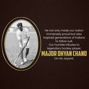 Major Dhyan Chand Jayanti graphic