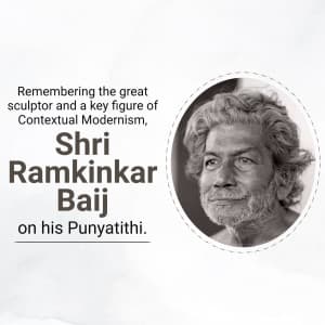 Ramkinkar Baij Punyatithi Facebook Poster