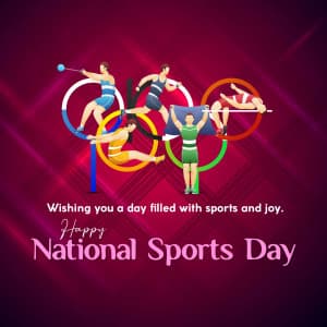 National Sports Day event poster