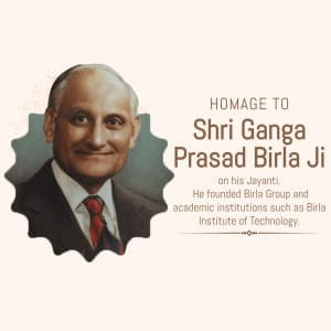 Ganga Prasad Birla Ji Jayanti Instagram Post