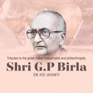 Ganga Prasad Birla Ji Jayanti event advertisement