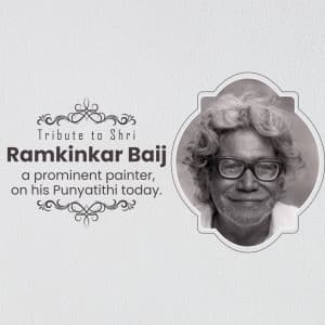 Ramkinkar Baij Punyatithi poster Maker