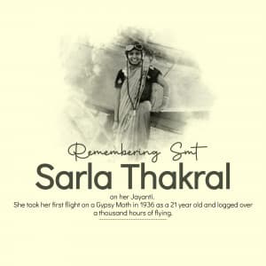 Sarla Thakral Ji Jayanti graphic