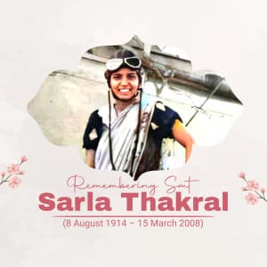 Sarla Thakral Ji Jayanti event advertisement