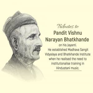 Pandit Vishnu Narayan Bhatkhande Ji Jayanti creative image