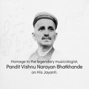 Pandit Vishnu Narayan Bhatkhande Ji Jayanti poster Maker