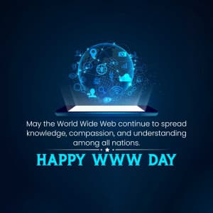 World Wide Web Day whatsapp status poster