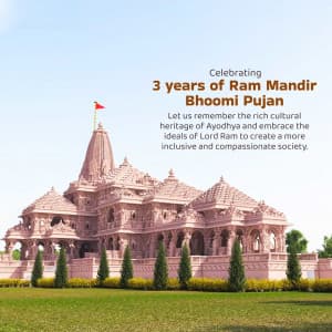 3 Years of Ram Mandir Bhoomi Pujan post