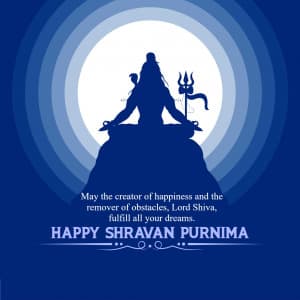 Shravan Purnima marketing poster