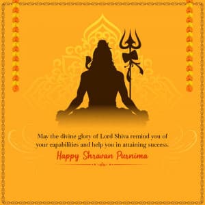 Shravan Purnima whatsapp status poster