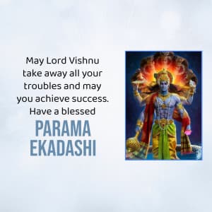 Parama Ekadashi whatsapp status poster