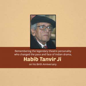 Habib Tanvir Ji Jayanti illustration