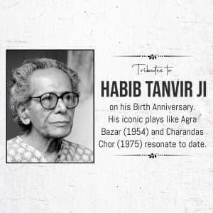 Habib Tanvir Ji Jayanti graphic