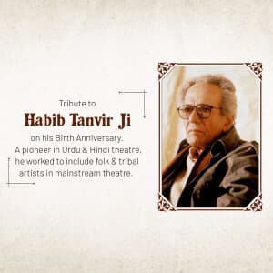 Habib Tanvir Ji Jayanti image