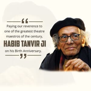 Habib Tanvir Ji Jayanti flyer