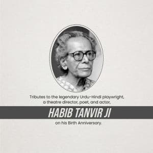 Habib Tanvir Ji Jayanti poster