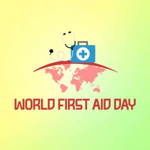 World First Aid Day whatsapp status poster
