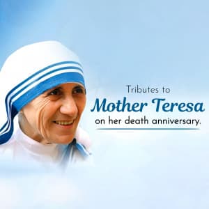 Mother Teresa Punyatithi event poster