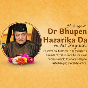 Shri Bhupen Hazarika Jayanti graphic